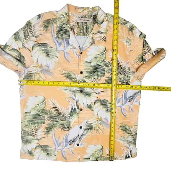 Lot of 2 Silk Hawaiian Tropical Tommy Bahama Button Down Casual Shirts Sz XL